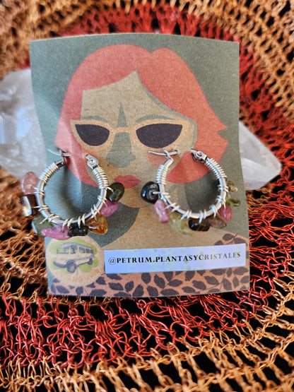 Aros Artesanales con Piedras Naturales y Acero Quirúrgico