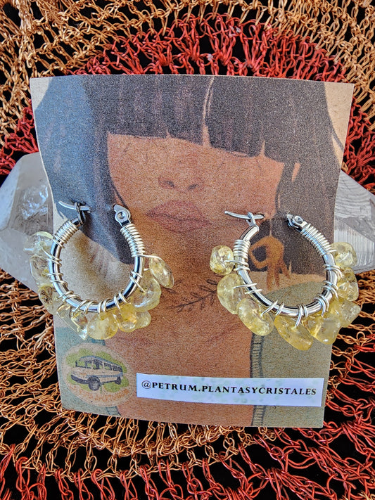 Aros Artesanales con Piedras Naturales y Acero Quirúrgico